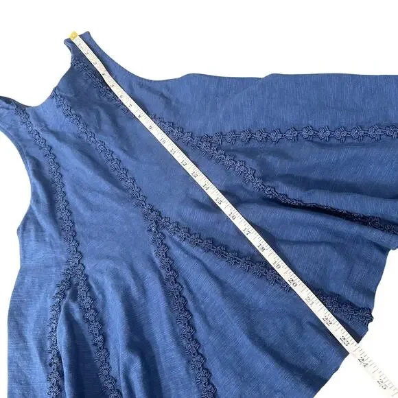 Free People Women's Bandit Blouse Top Blue Size S - Picture 6 of 9